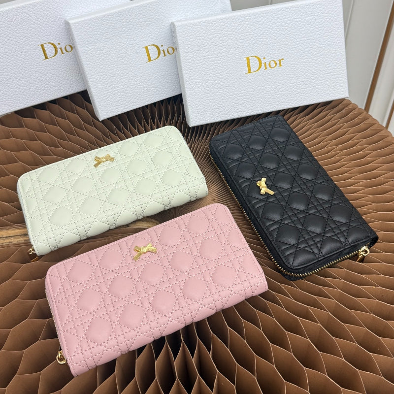 Quilted Long Zip Wallet 036