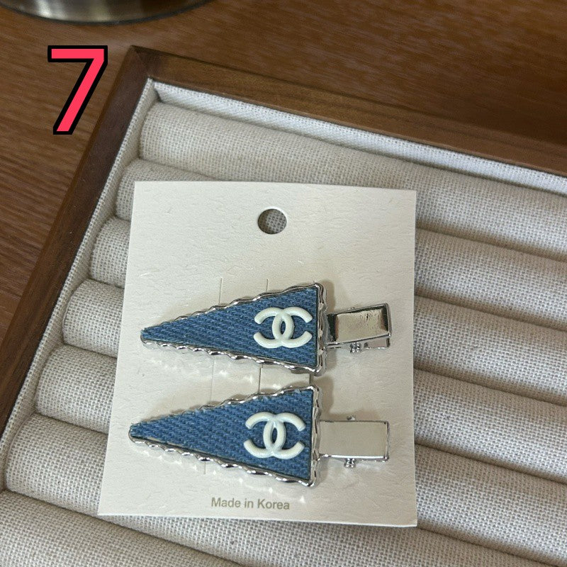 Decorative Hair Clip - Bow, Plaid and Emblem Options