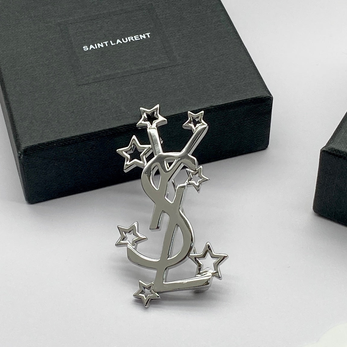 Star-Accent Stacked Letter Brooch
