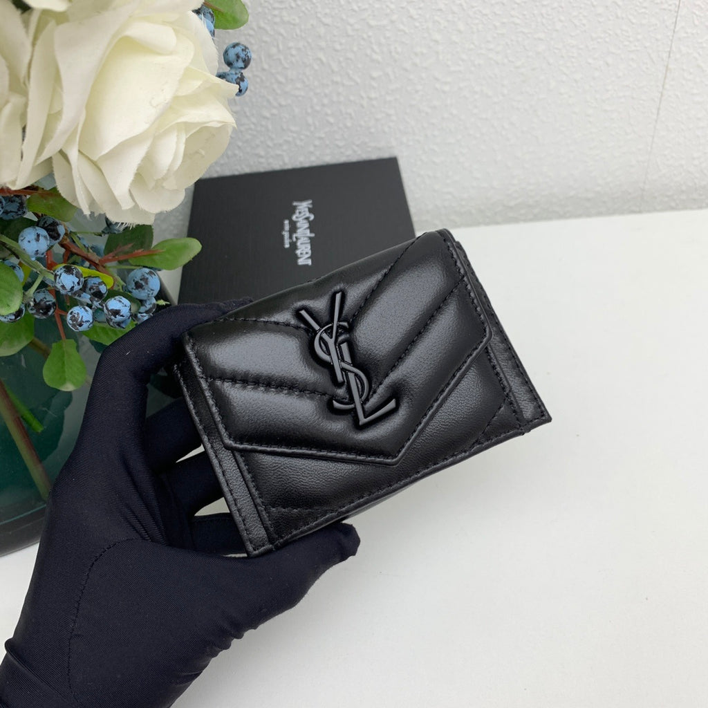 Portefeuille compact effet croco 026