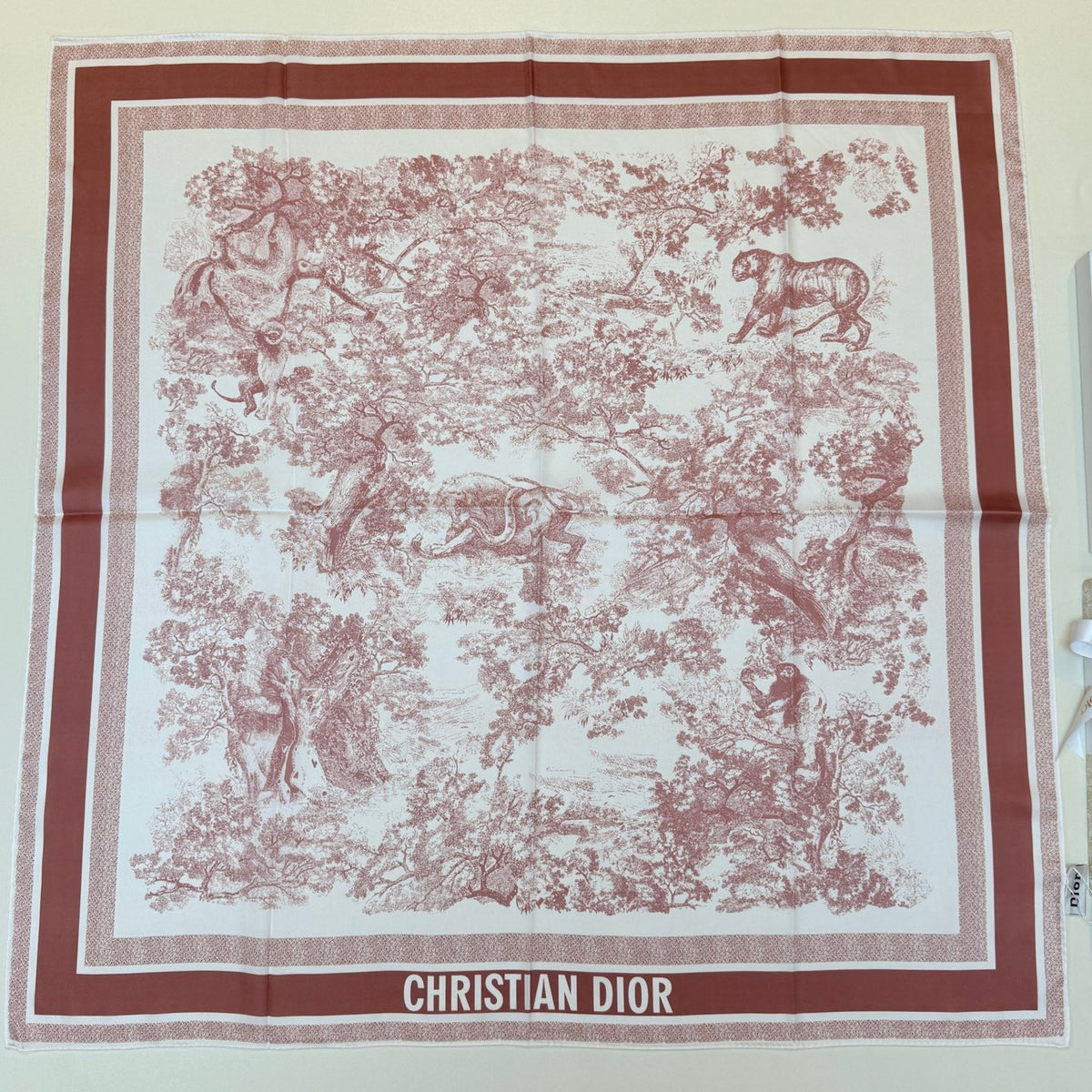 Foulard carré à imprimé paysage color block – 90 x 90 cm