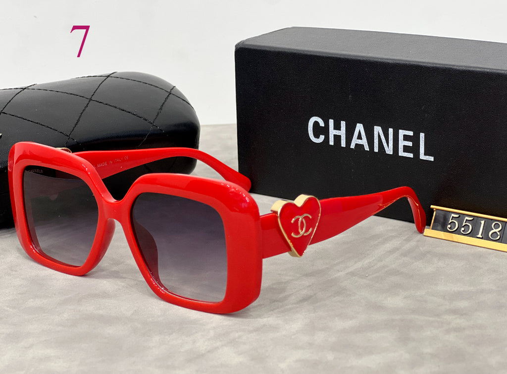 Oversized Square Sunglasses with Deep Beveled Rims