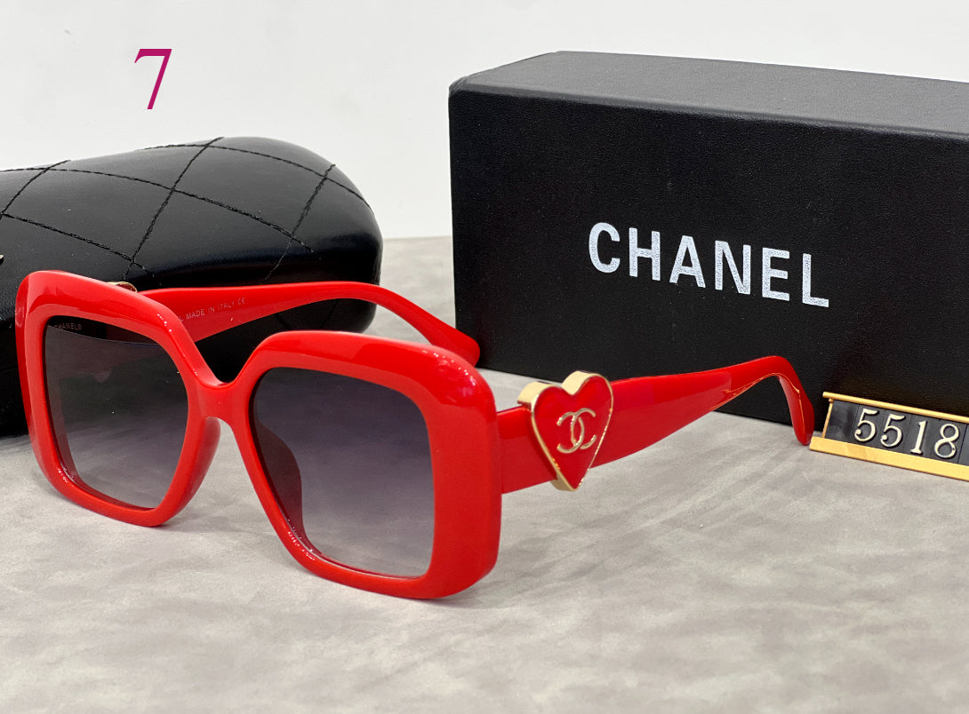 Oversized Square Sunglasses with Deep Beveled Rims