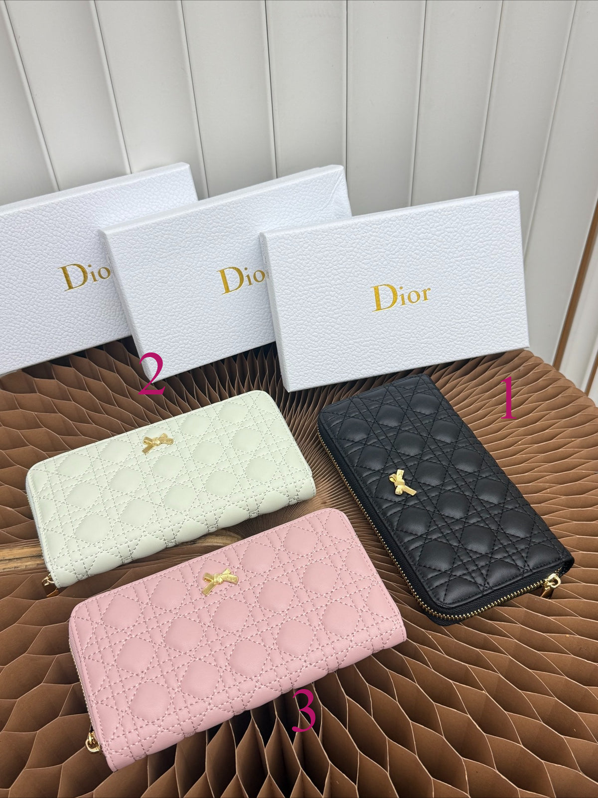 Quilted Long Zip Wallet 036