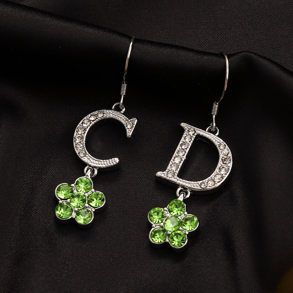 Alloy Floral Letter Earrings, Bracelet & Necklace Collection