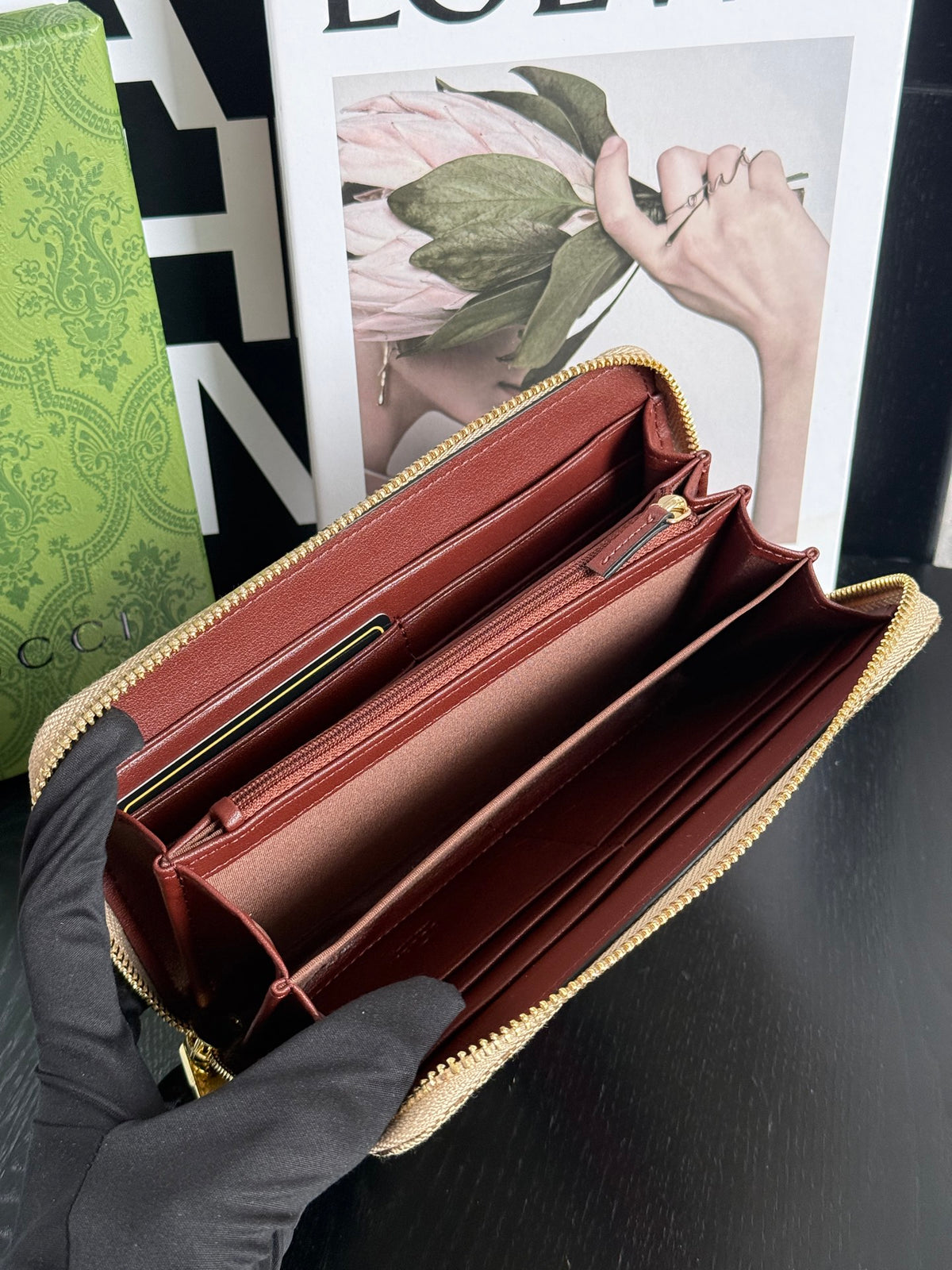 Cartera larga Monogram Stripe 010