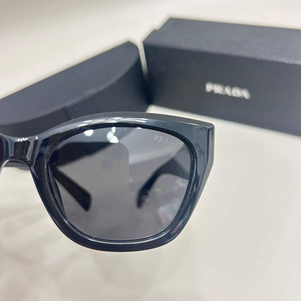 Soft-Square Sunglasses with Wide Sculpted Temples