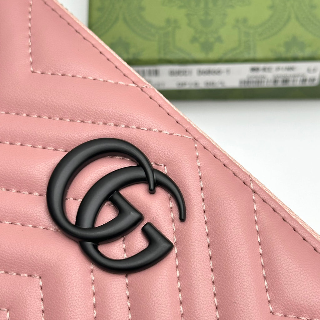 Chevron Quilted Long Zip Wallet 011