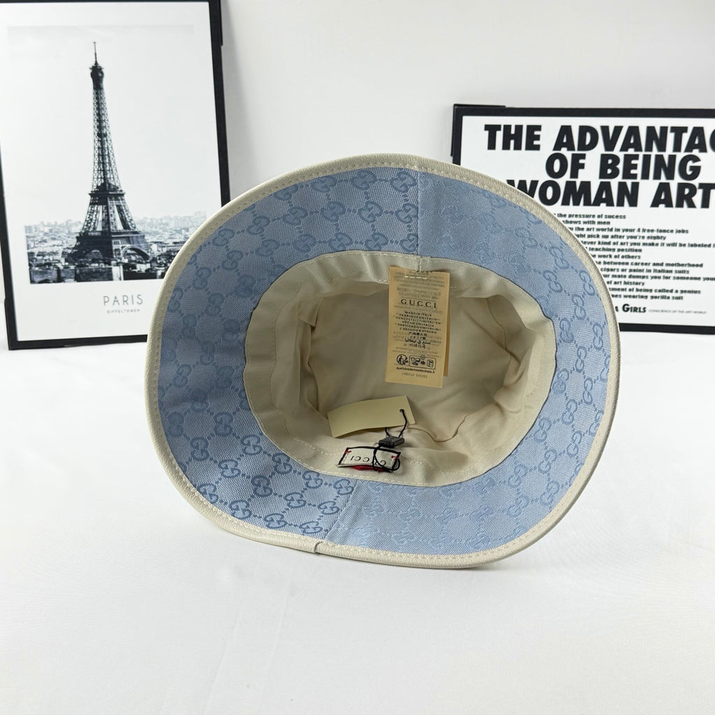 Monogram Bucket Hat with Contrast Band