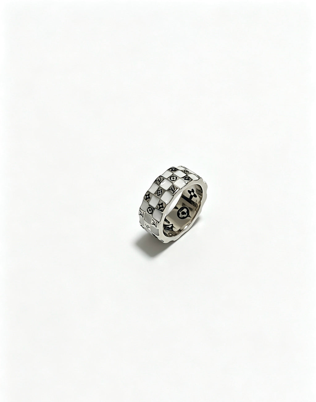 Checkerboard Band Ring - Sizes 6–11