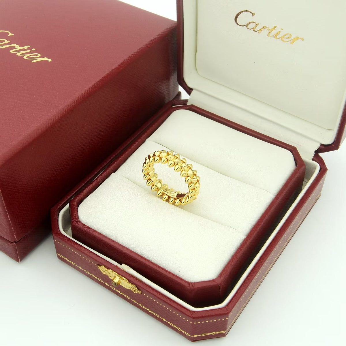 Stone-Accented Curb-Link Band Ring