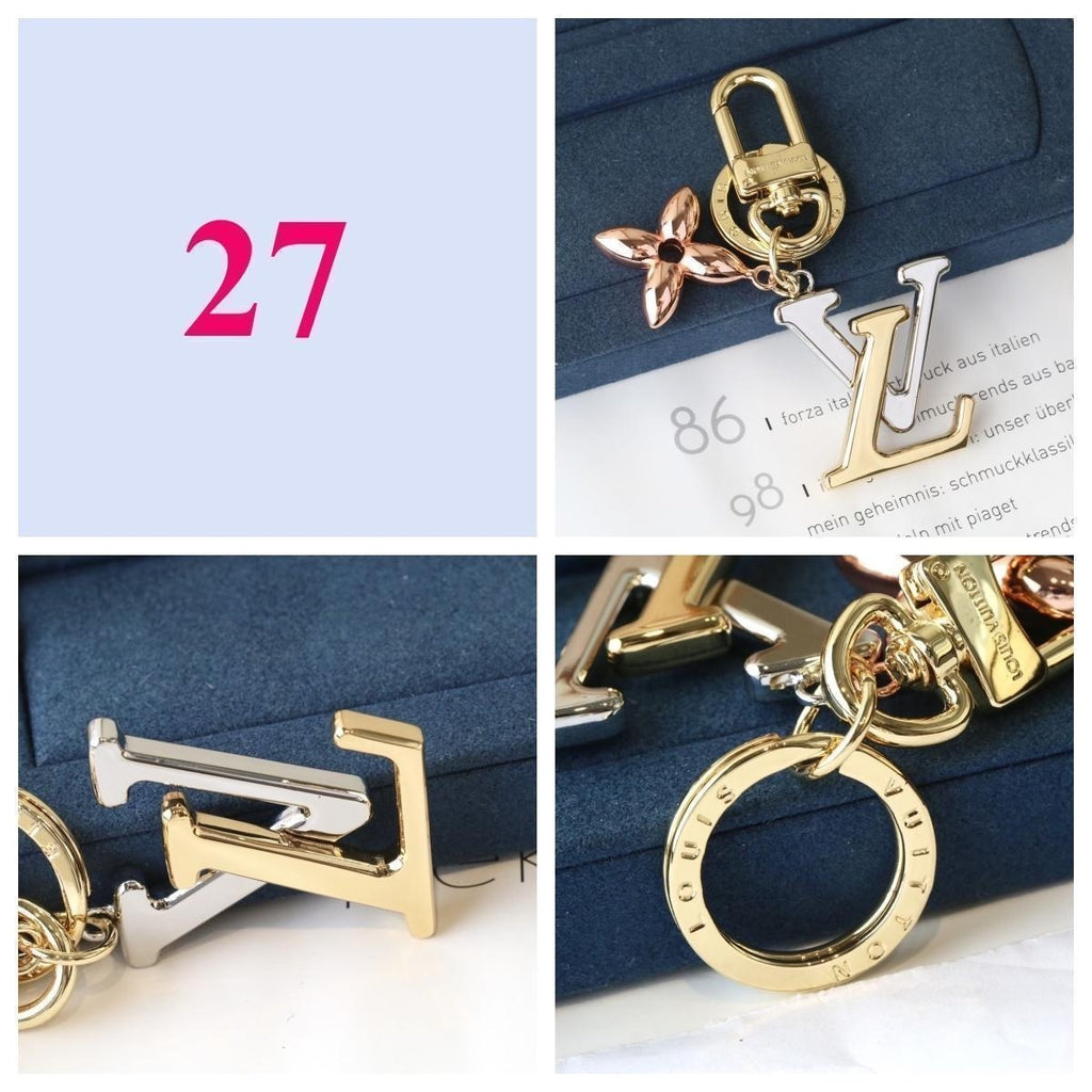 Porte-clés avec sac à main et lettre - Options de style