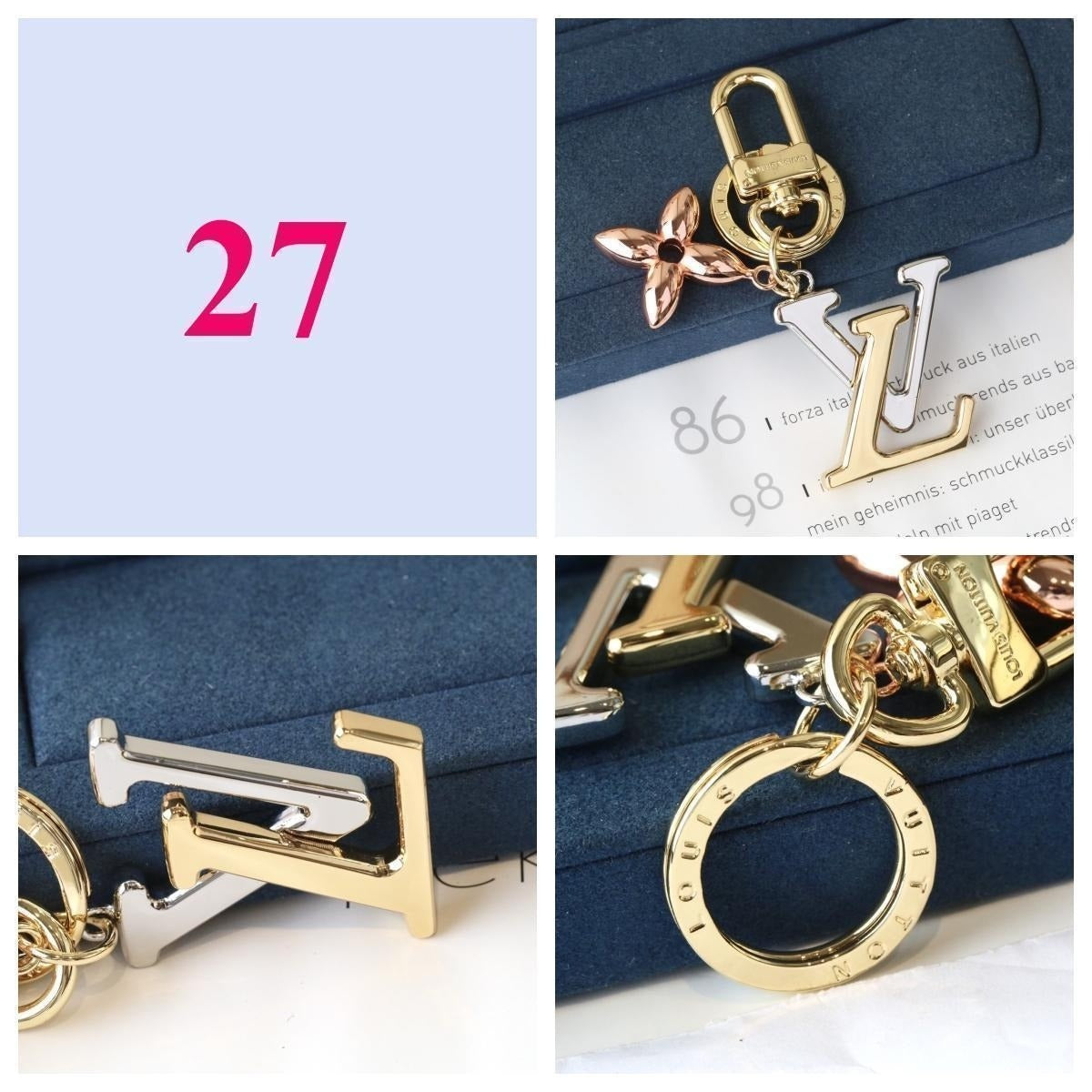 Handbag & Letter Charm Keychain - Style Options