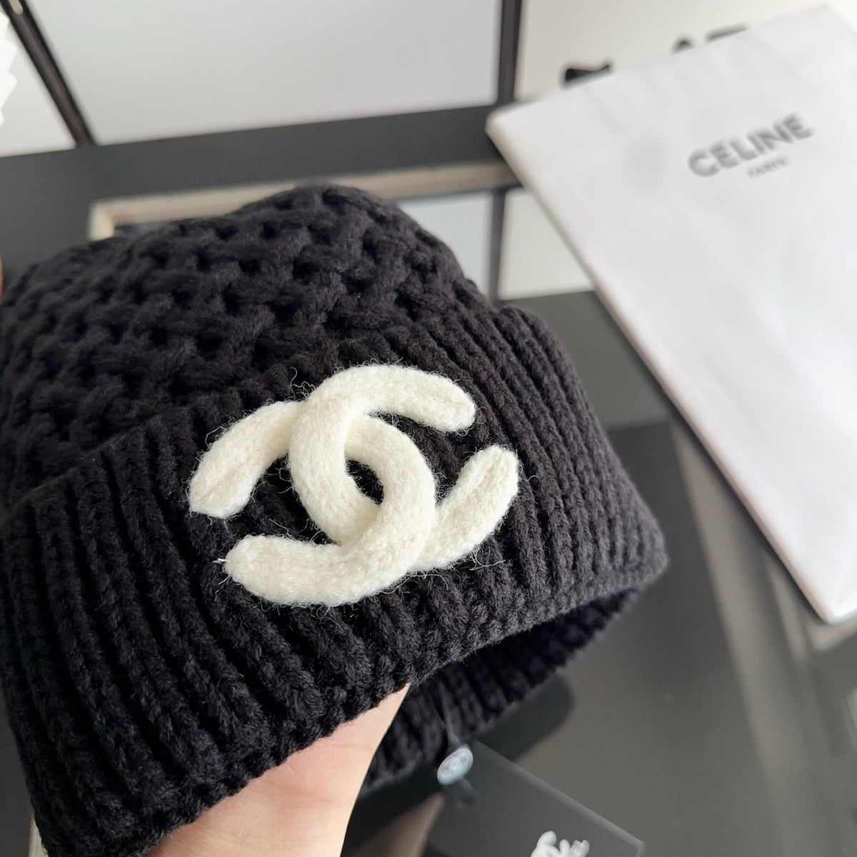 Chunky Cable Knit Cuffed Beanie