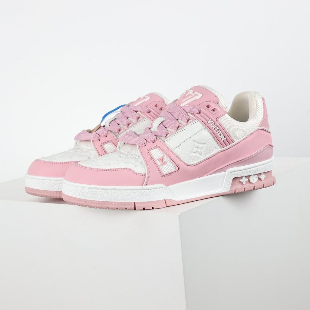 Zapatillas bajas rosas y blancas