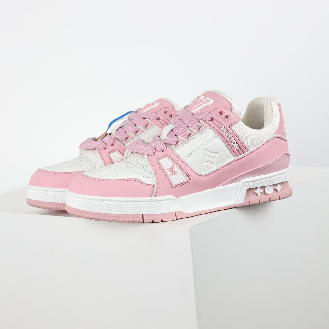 Zapatillas bajas rosas y blancas