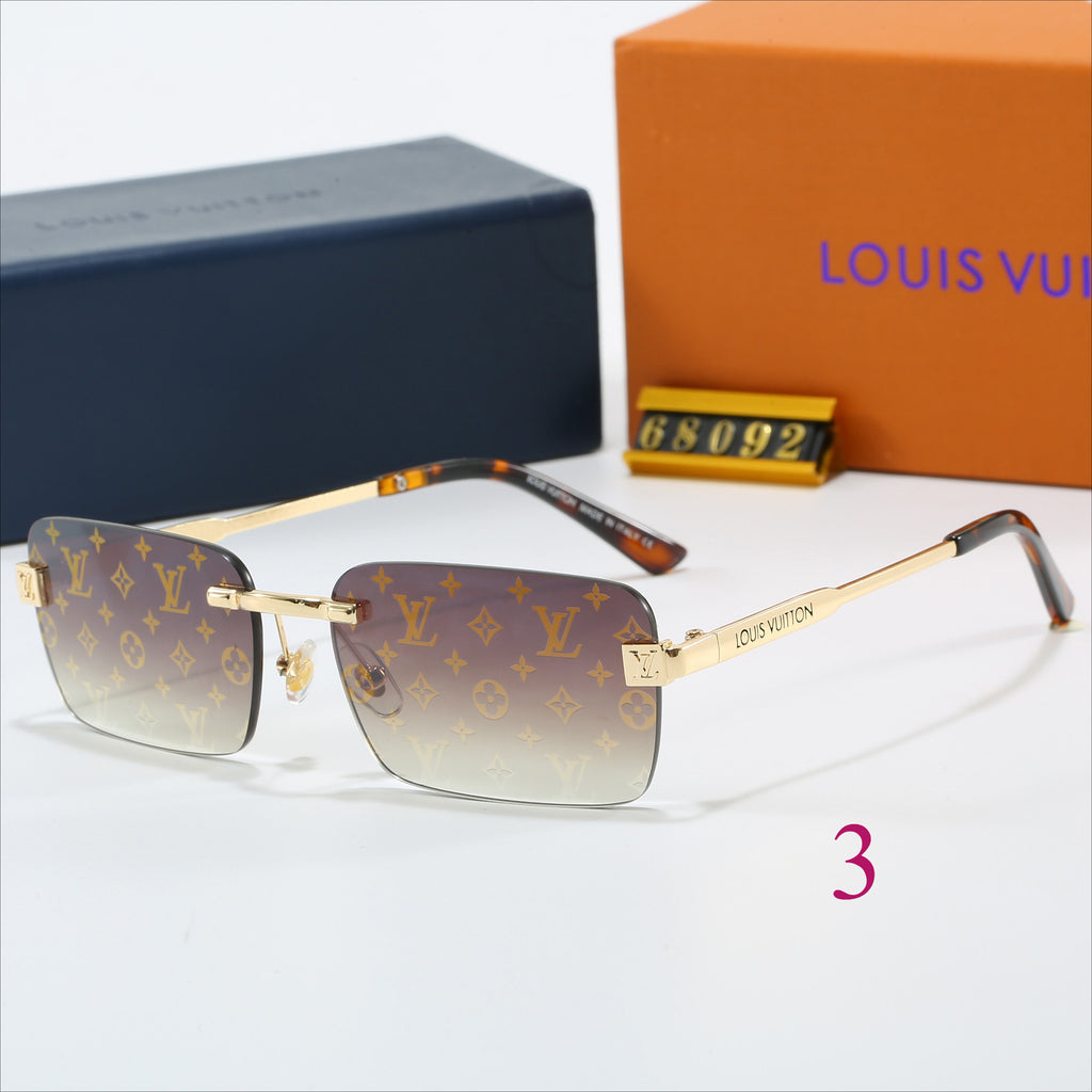 Gafas de sol cuadradas sin montura con lentes de monograma