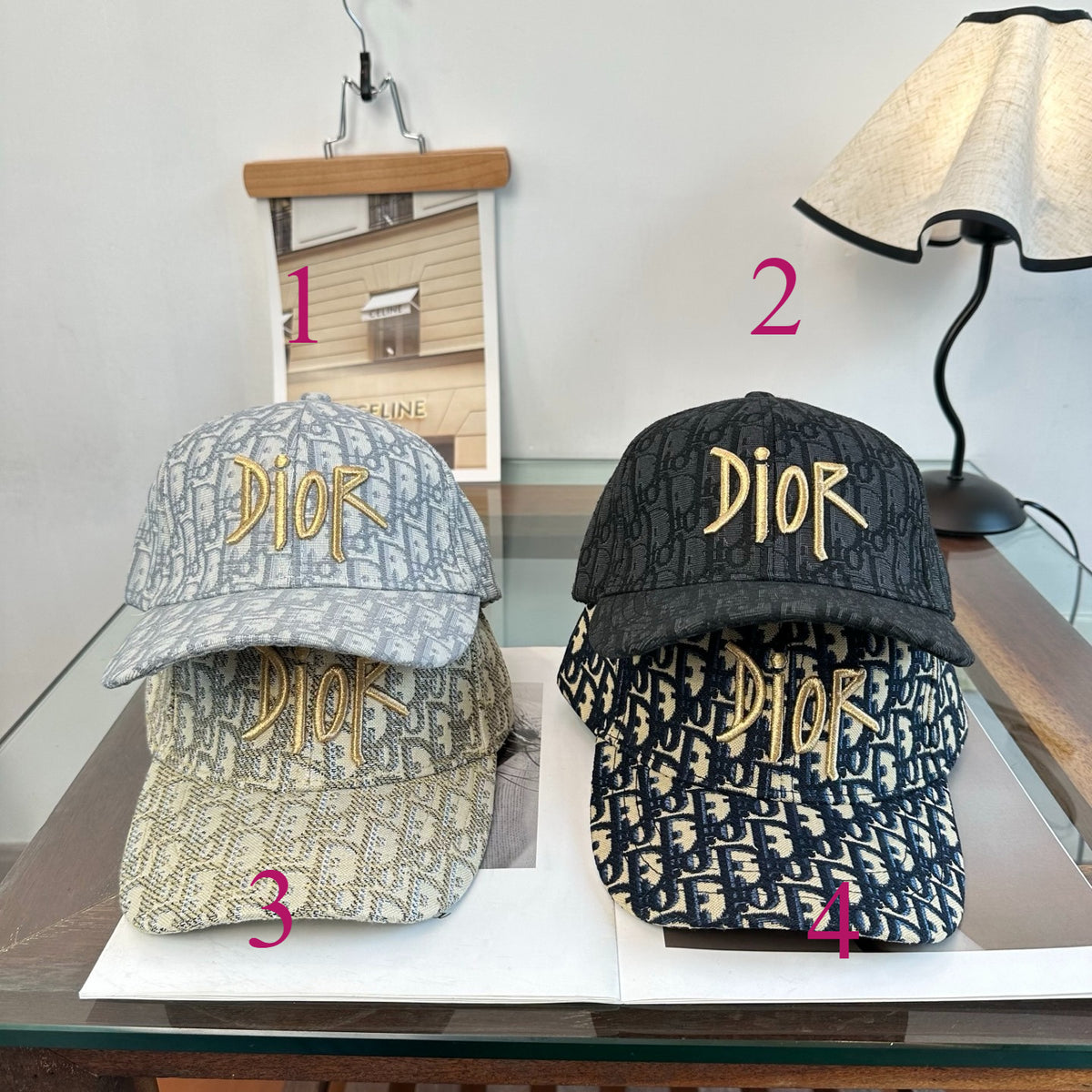 Monogram Lettering Baseball Cap