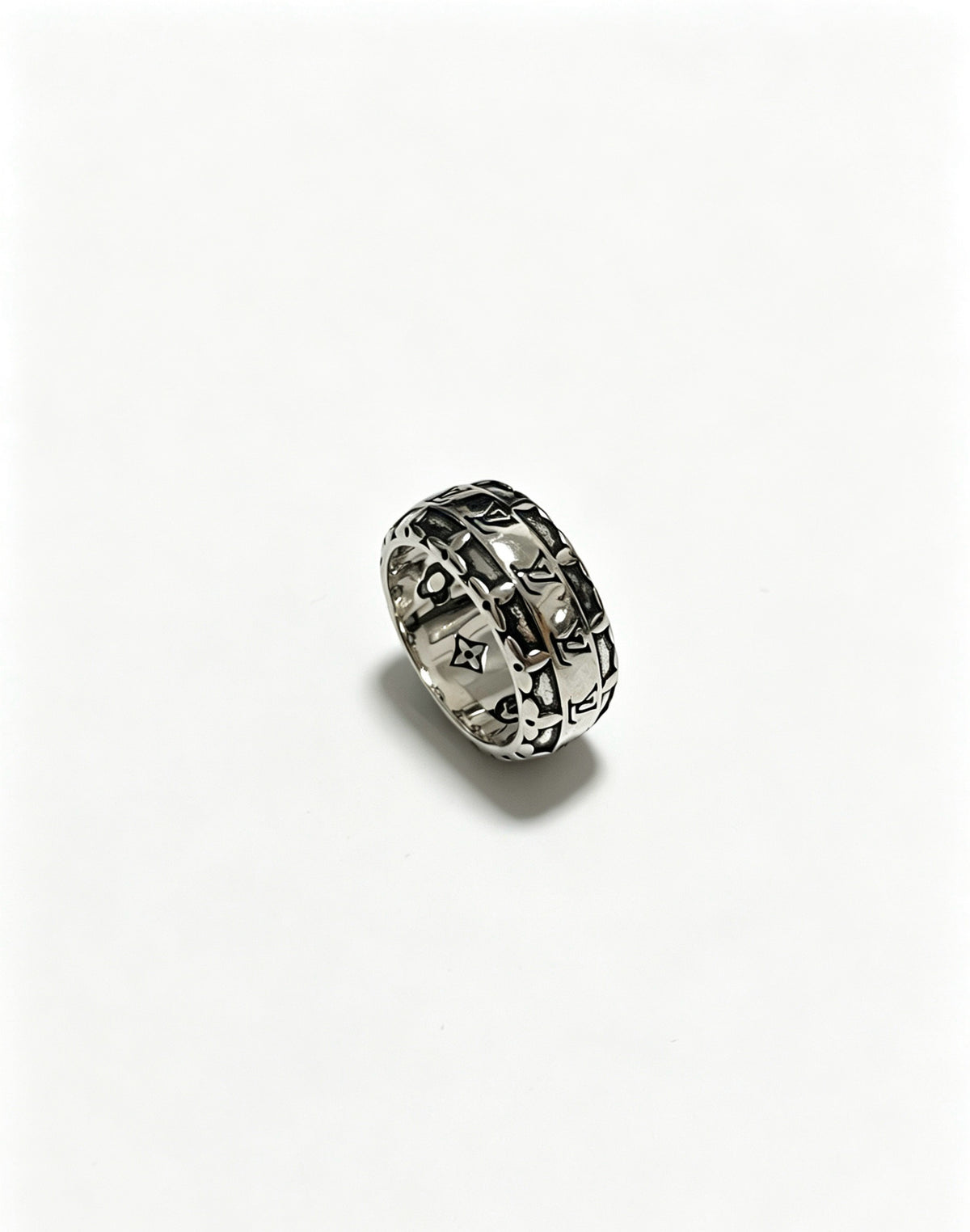 Wide Openwork Monogram Ring - Sizes 6–11