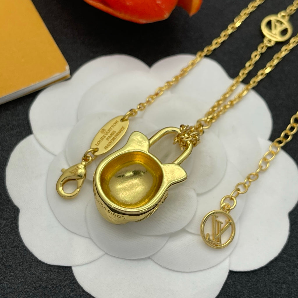 Pave Floral Pendant Station Necklace