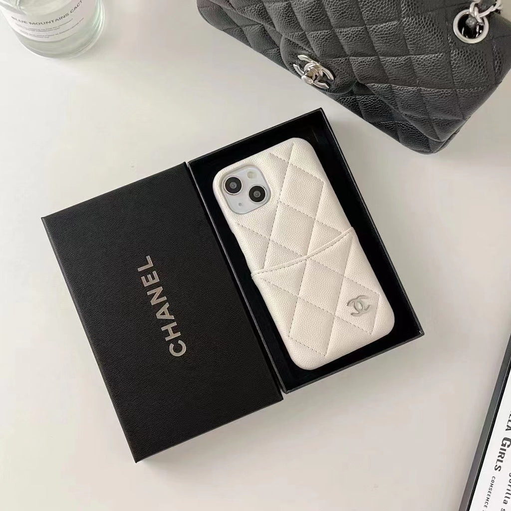 Quilted Phone Case with Flap Card Pocket