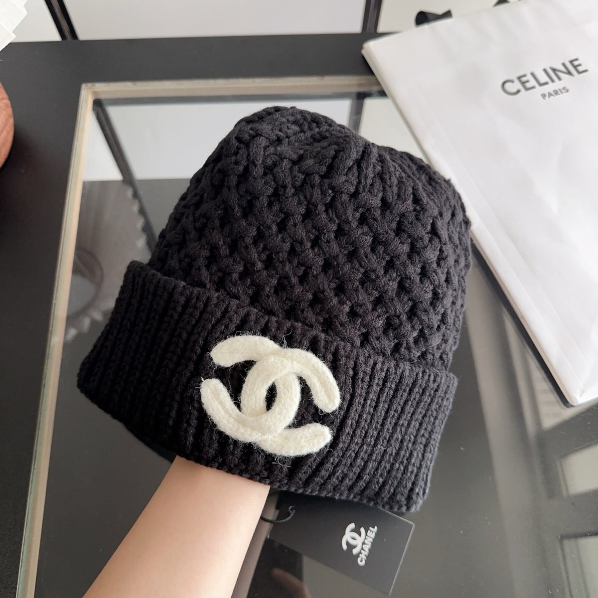 Chunky Cable Knit Cuffed Beanie