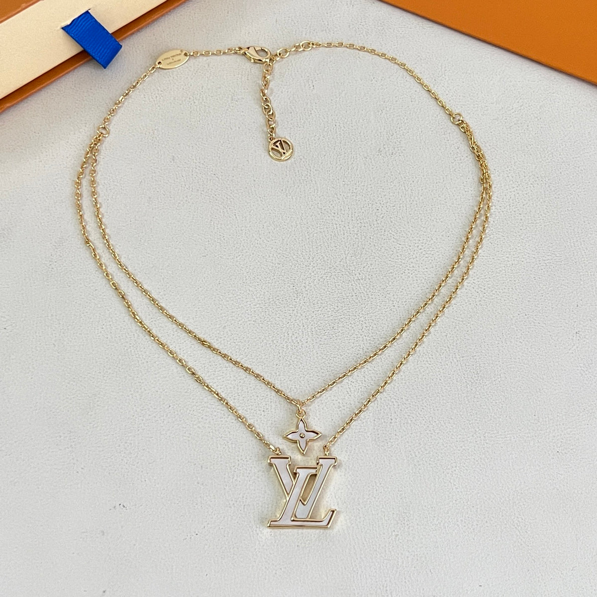 Layered Monogram Pendant Necklace