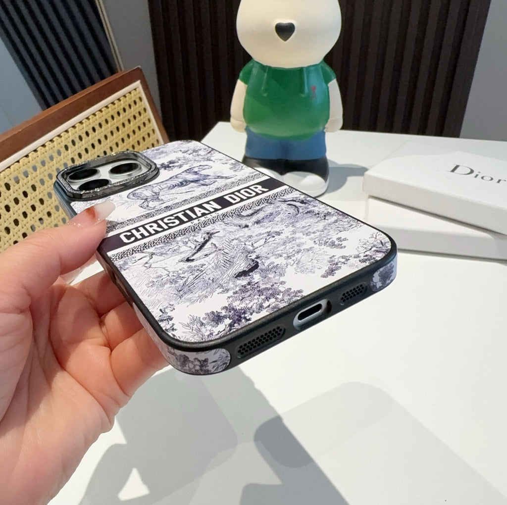 Scenic Print Phone Case with Lettered Band