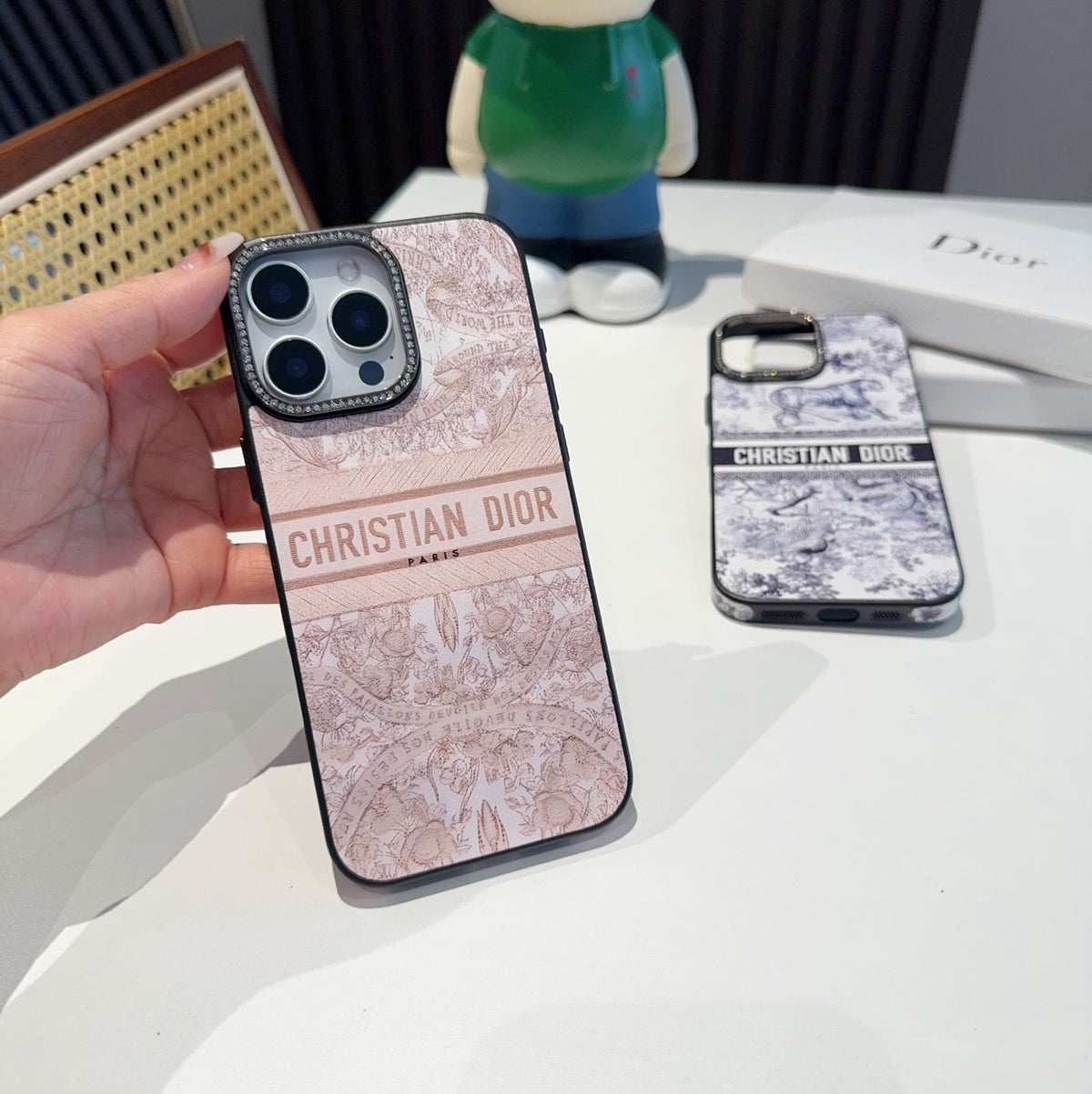 Scenic Print Phone Case with Lettered Band