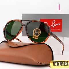 Metal Aviator Sunglasses with Color-Trimmed Rims