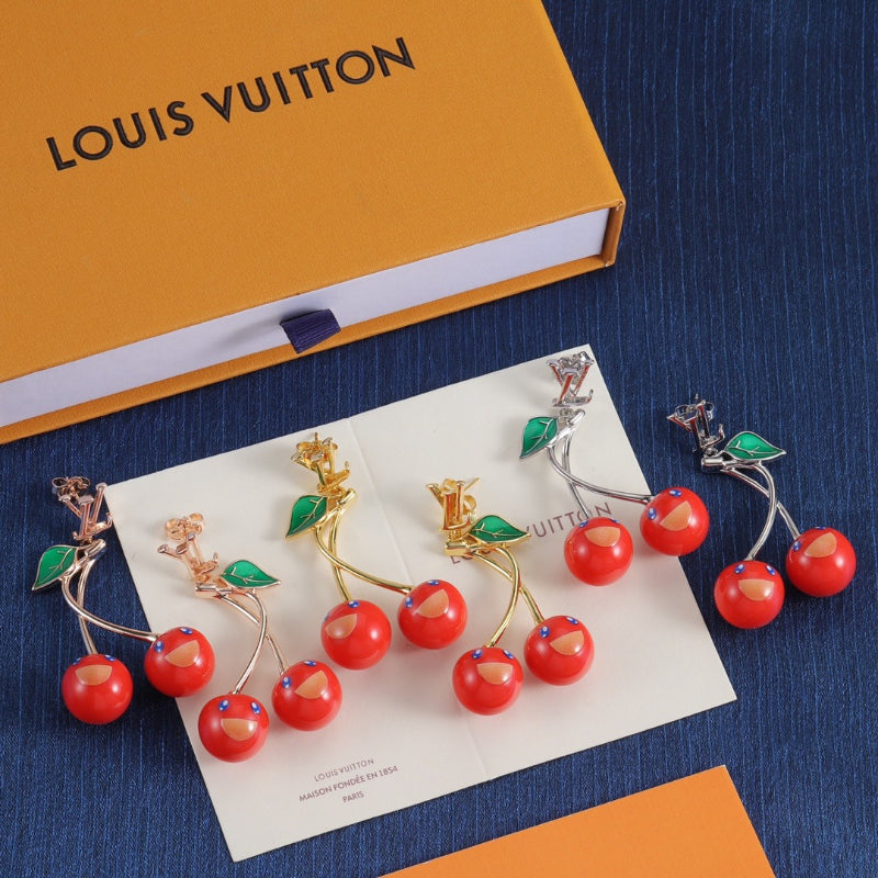 Red Cherry Drop Earrings