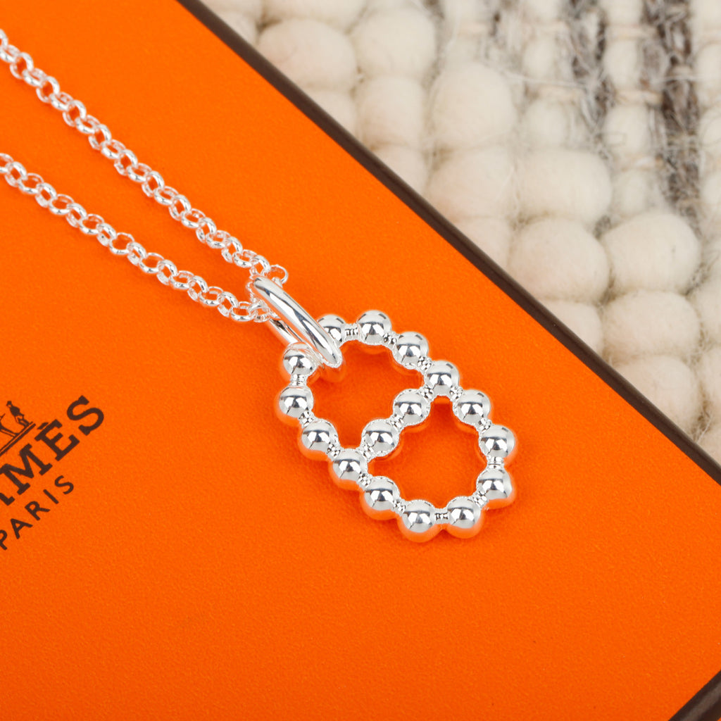 Pave Oval-Link Pendant Chain Necklace
