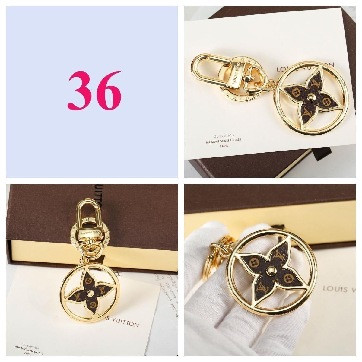Heart & Flower Charm Keychain - Style Options