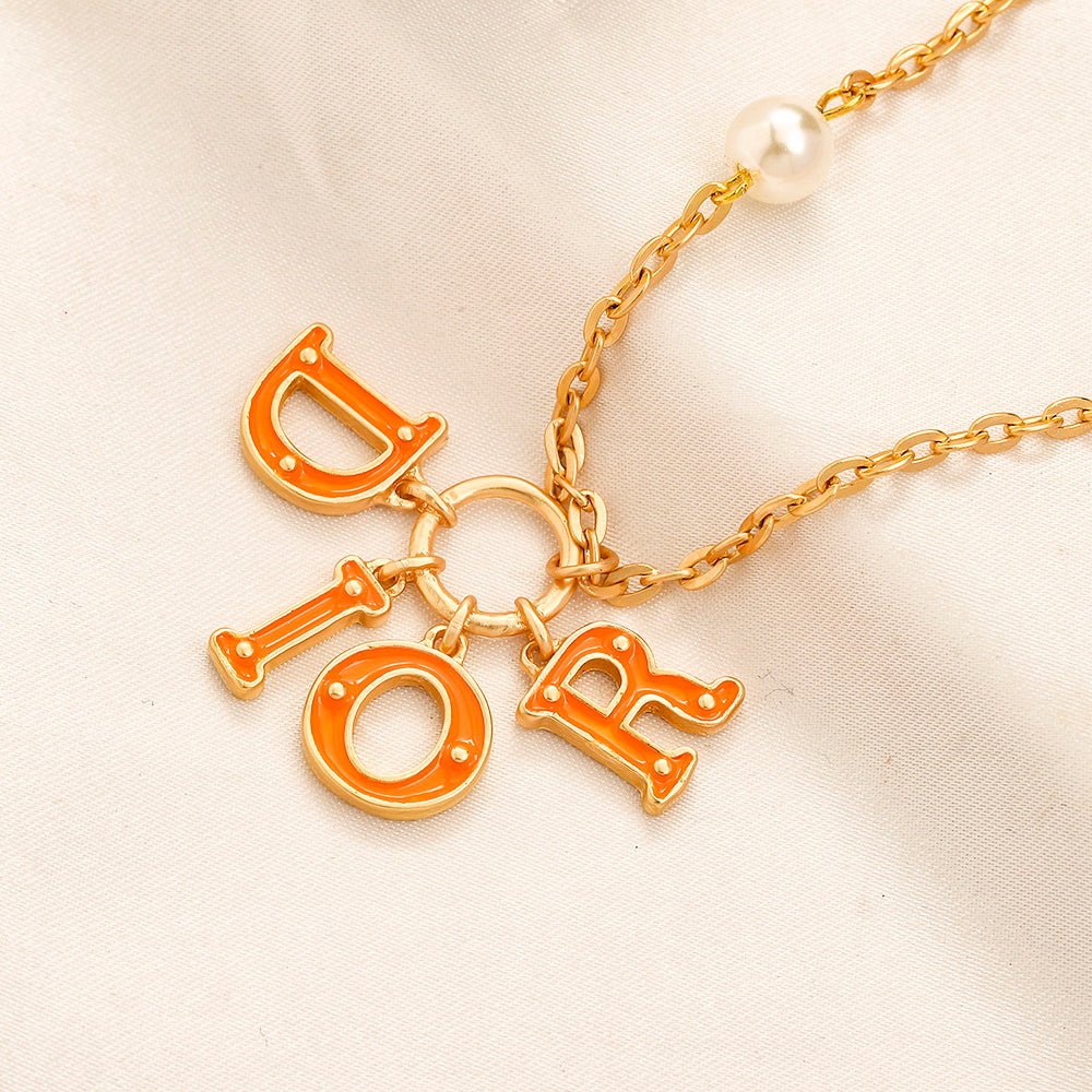 Alloy Colorful Lettering Bracelet & Necklace - Individual or Set
