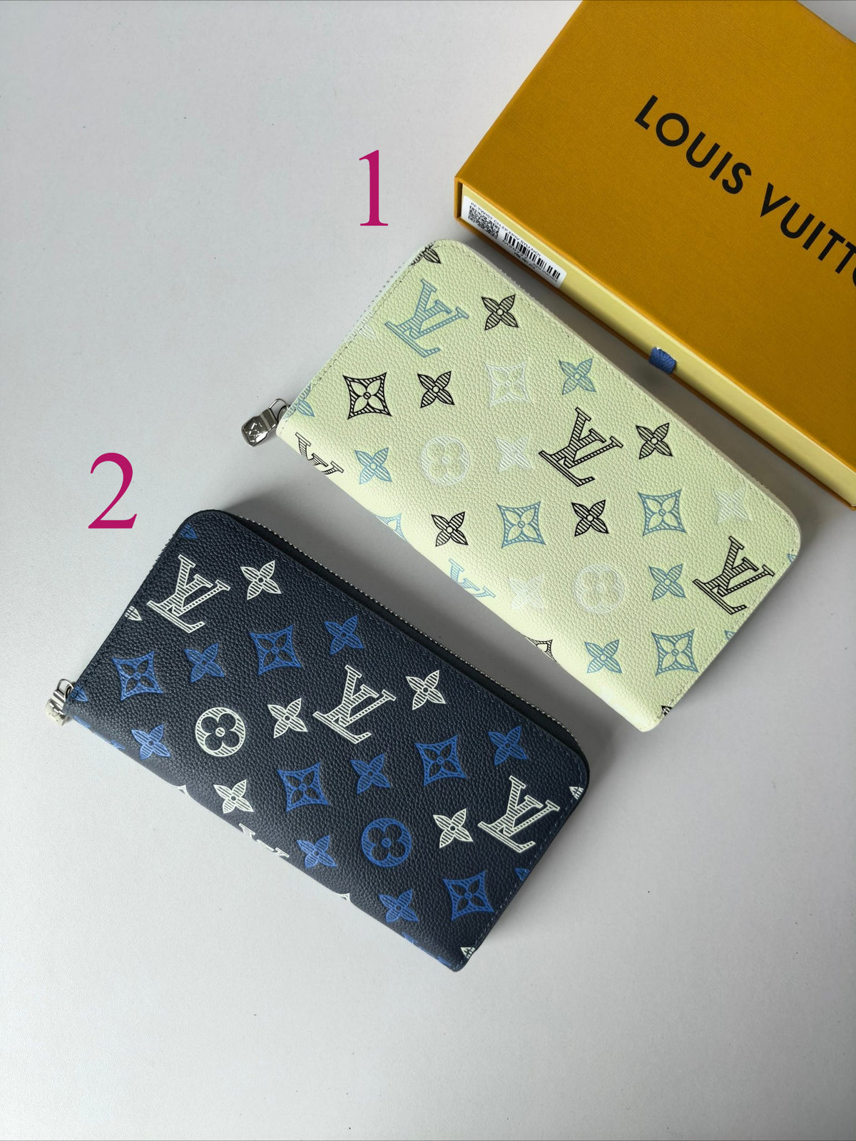 Portefeuille long multicolore à monogramme 005