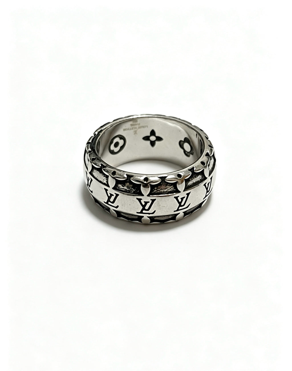 Wide Openwork Monogram Ring - Sizes 6–11