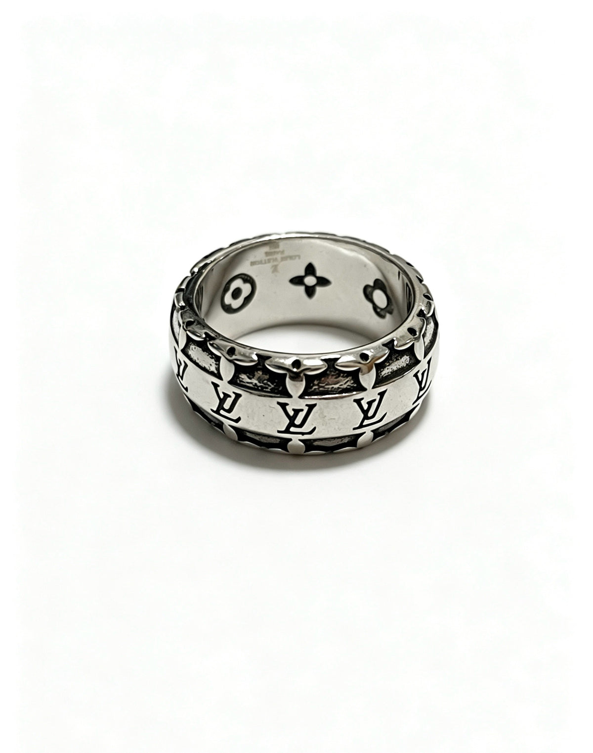 Wide Openwork Monogram Ring - Sizes 6–11
