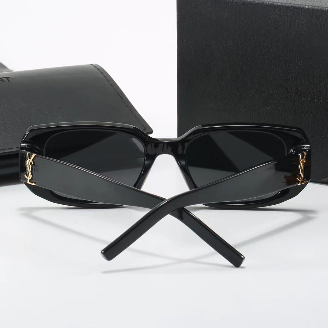 Rounded Rectangular Sunglasses with Thick Full Frames