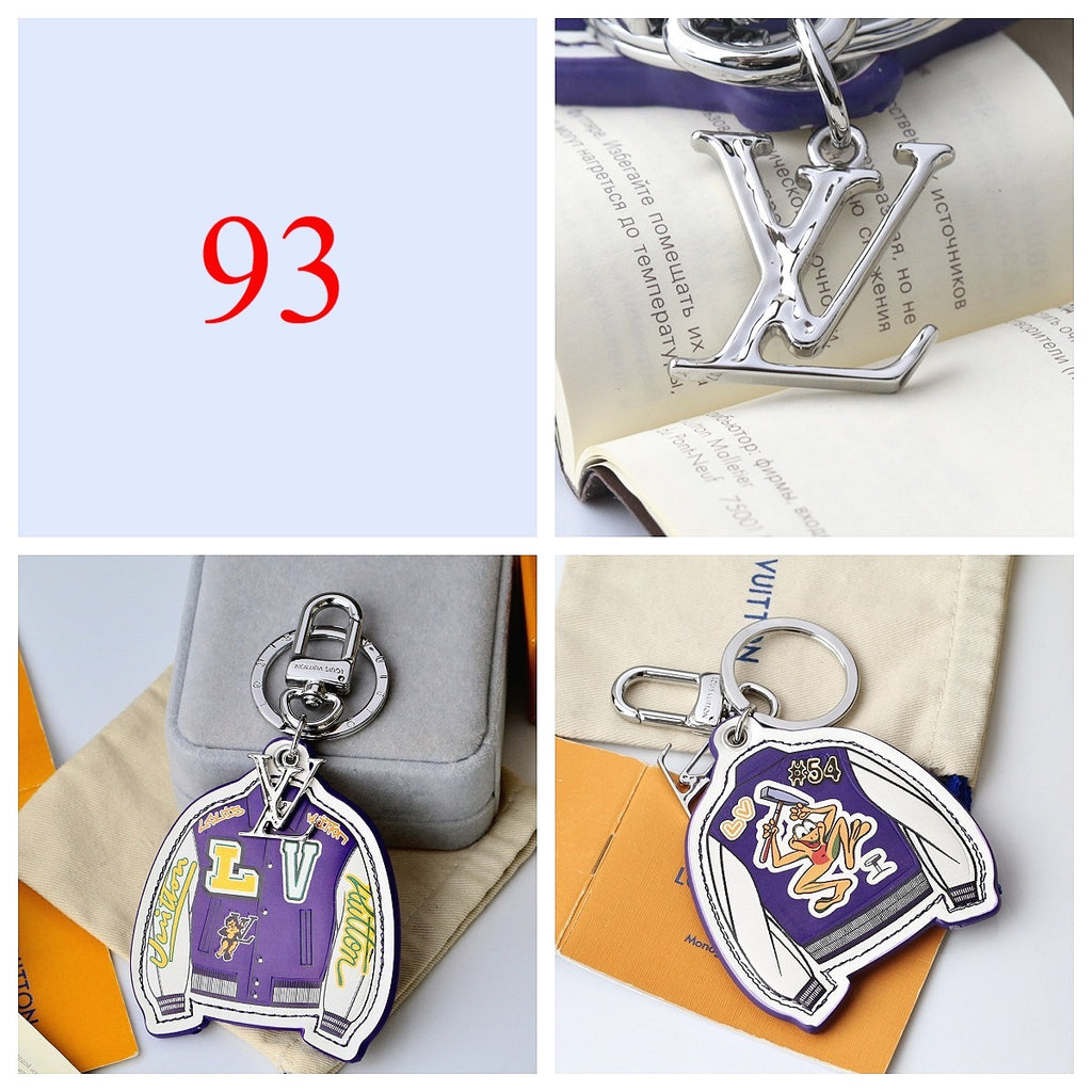Round Letter Emblem Keychain - Style Options