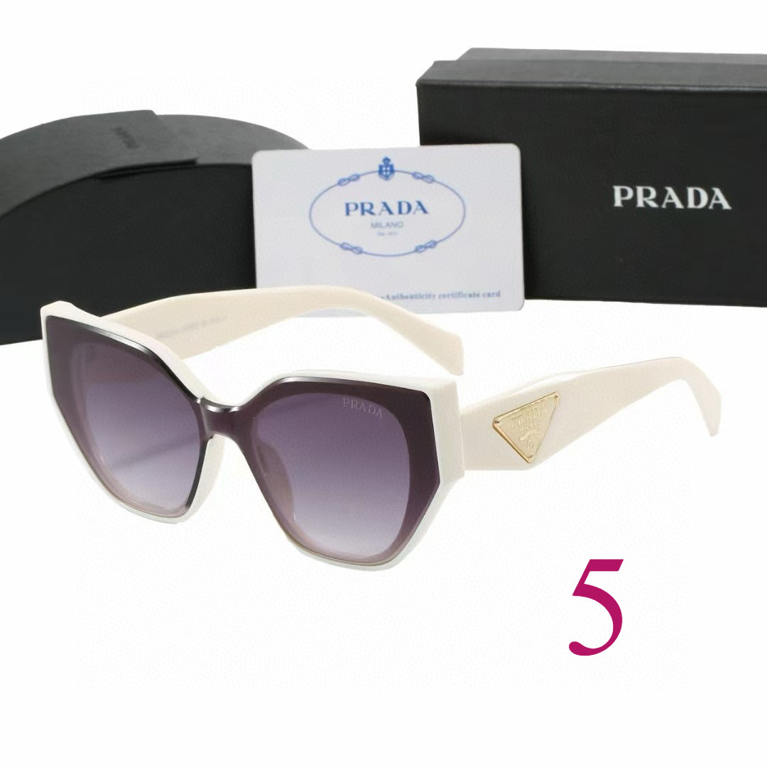 Rounded Cat-Eye Sunglasses with Ornate Patterned Temples