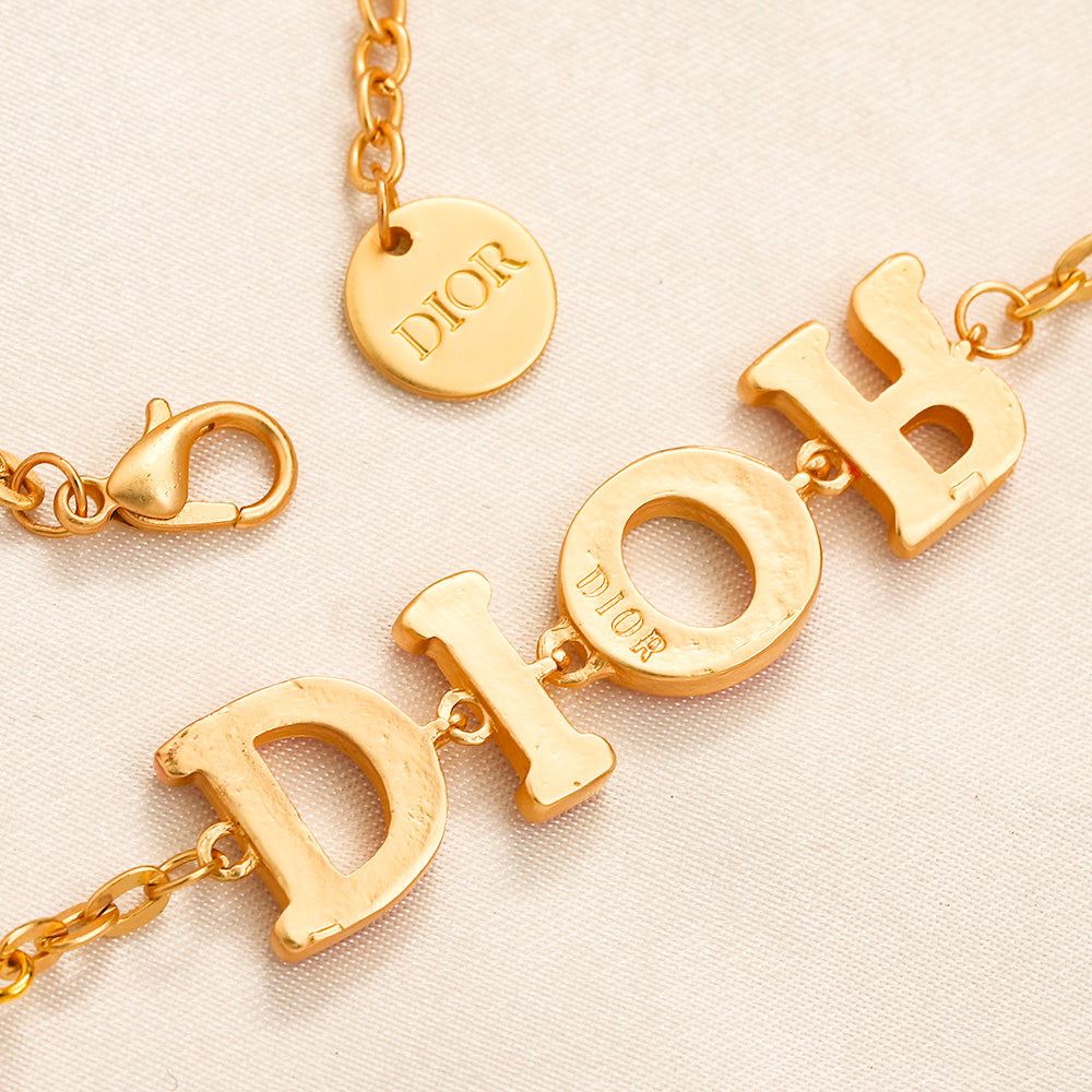 Alloy Colorful Lettering Bracelet & Necklace - Individual or Set
