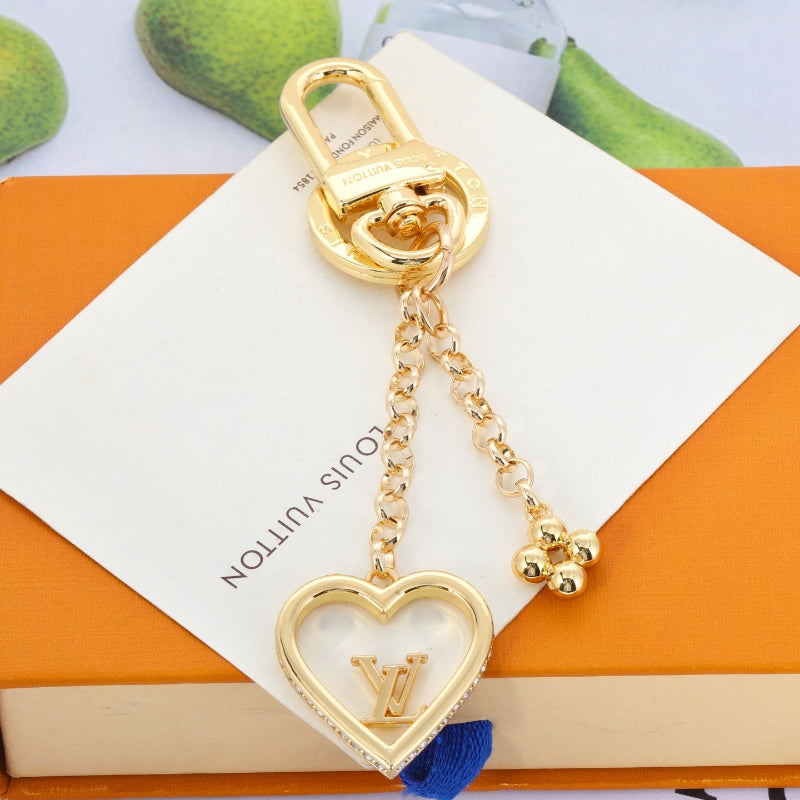Heart & Flower Charm Keychain - Style Options