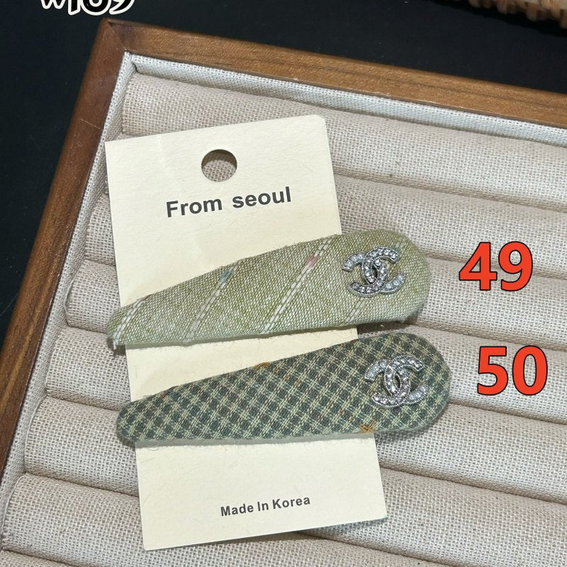 Decorative Hair Clip - Bow, Plaid and Emblem Options