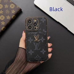 Glossy Monogram Phone Case with Hand Strap