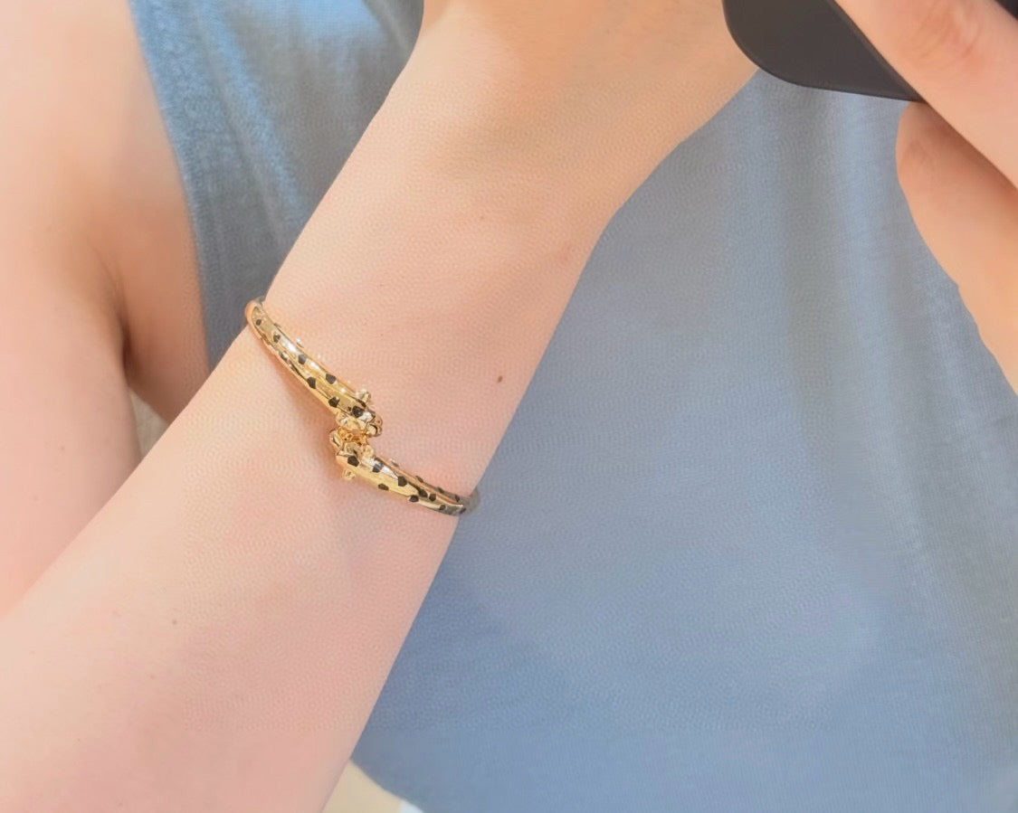 Panther Wrap Bangle Bracelet