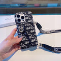 Monogram Phone Case with Wide Printed Strap
