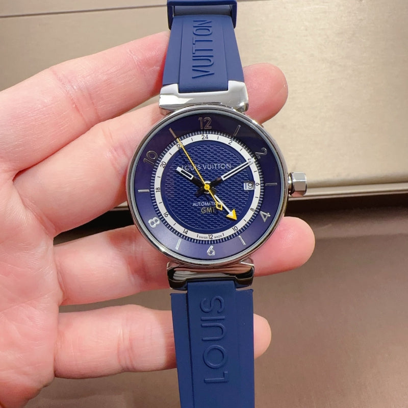 42mm Blue Dial Quartz Watch with Blue Strap 009
