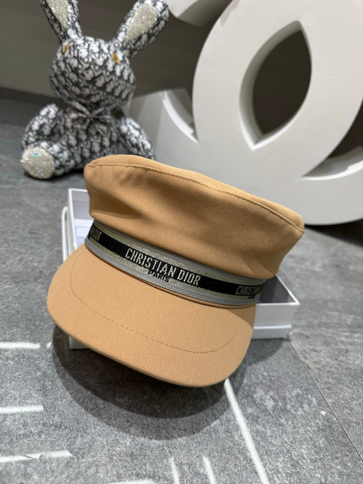Lettered Band Baker Boy Cap