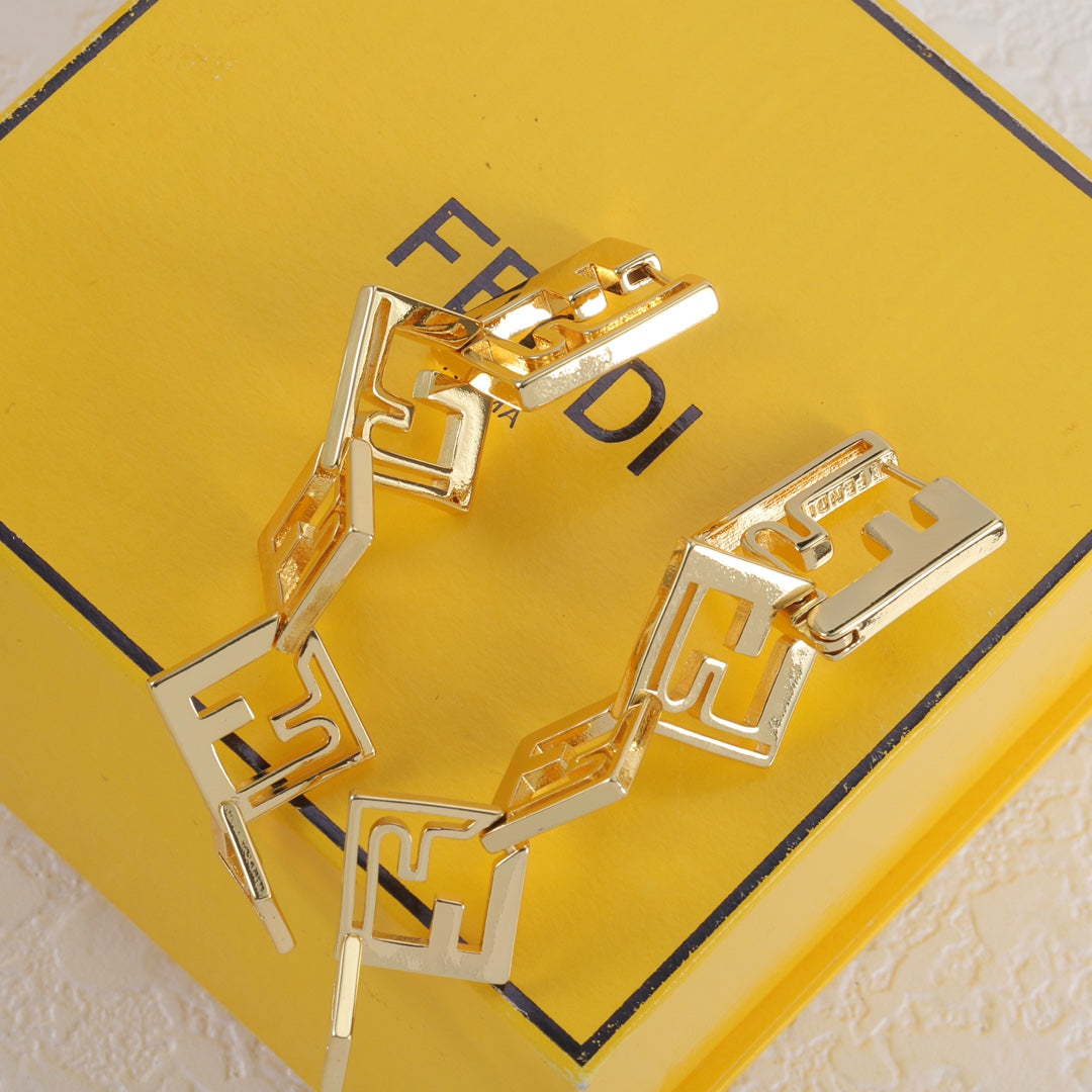 Geometric Link Dangle Earrings