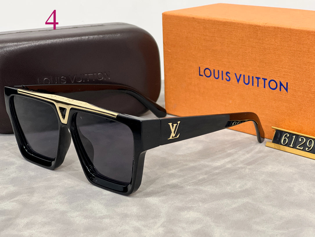 Bold Square Sunglasses with Metal Bridge Accent